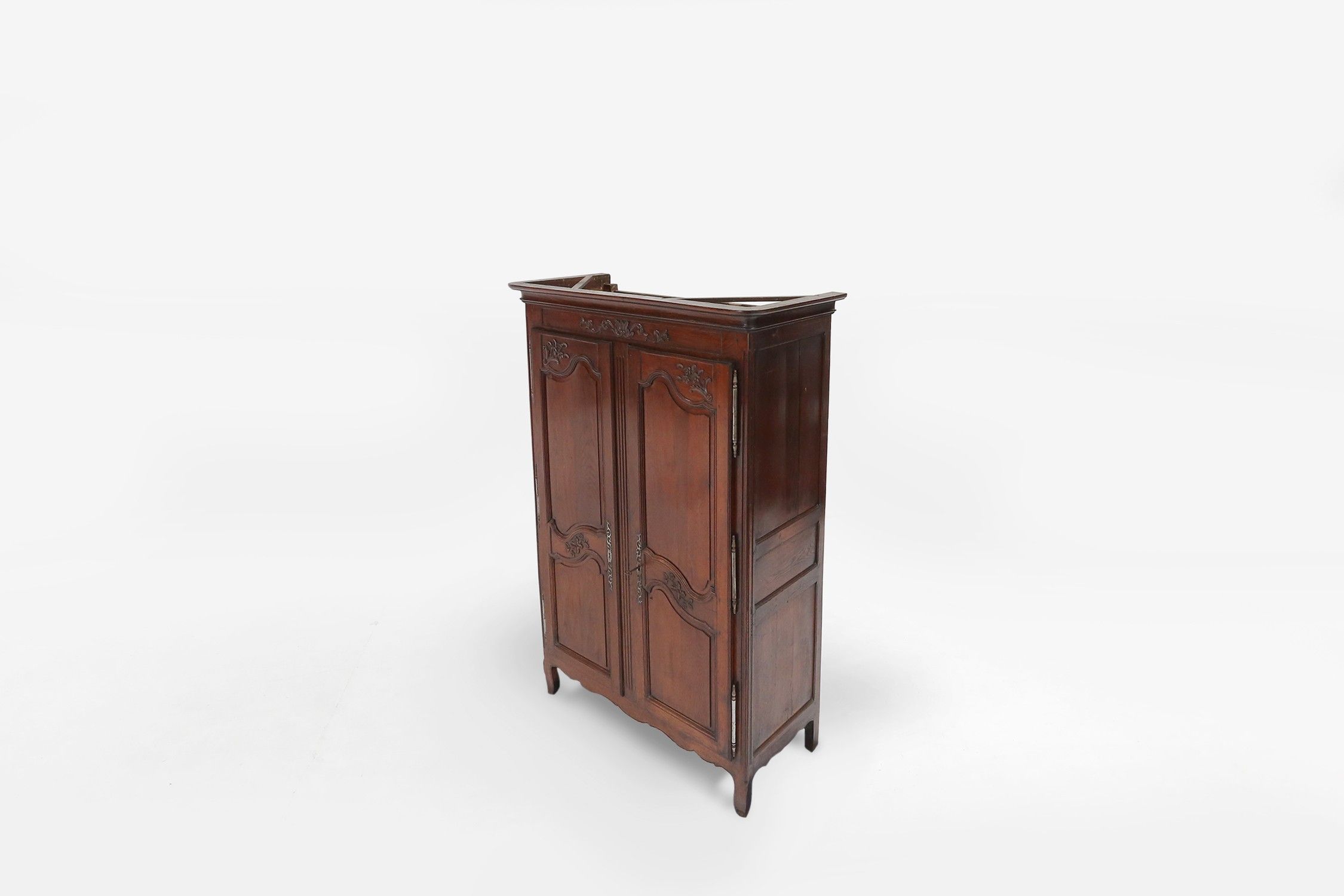 Large French antique carved bridal Armoire in Louis XVI style, ca. 1850thumbnail